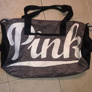 Victorias Secret Pink GRAPHIC Lg Gym Duffel Tote